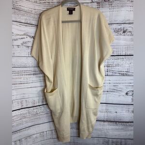 Johnston and Murphy open Cardigan Womens one size duster knit oversized Beige